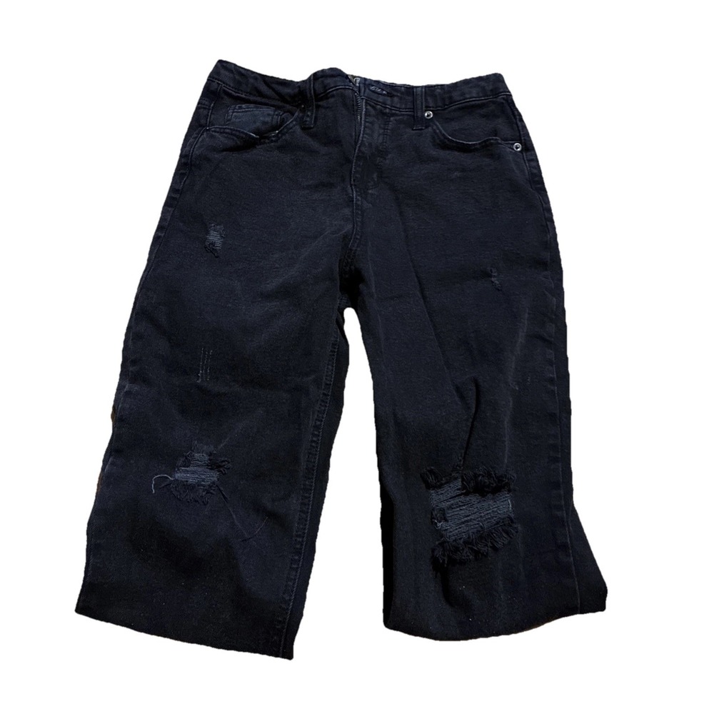 Wild Fable, High Rise,Straight Leg, Distressed, Faded, Black Denim Jeans Size 6
